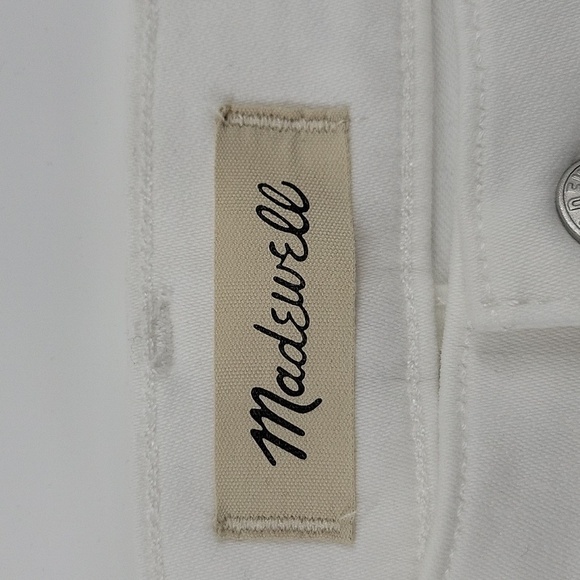 Madewell Kick Out Crop Jeans in Pure White size 32 NWT NI961 - Picture 9 of 13